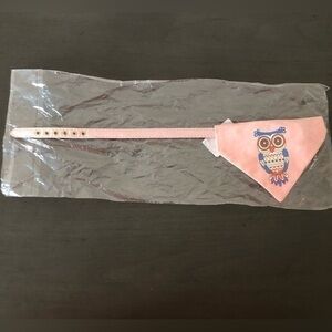 Pet Collar With Owl Graphic Bandana Triangle Adjustable Cat Dog Animal NWT